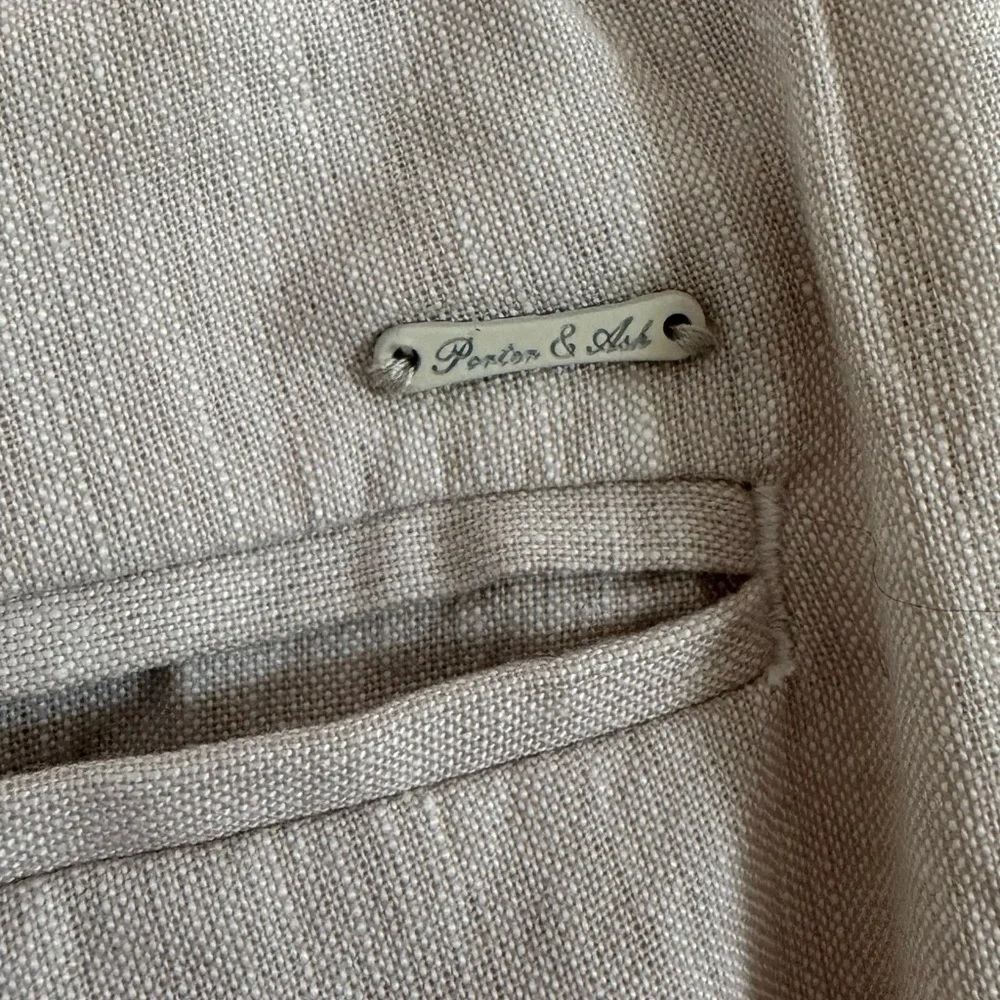 Porter & Ash Beige Linen & Cotton Men’s Pants Sz 30